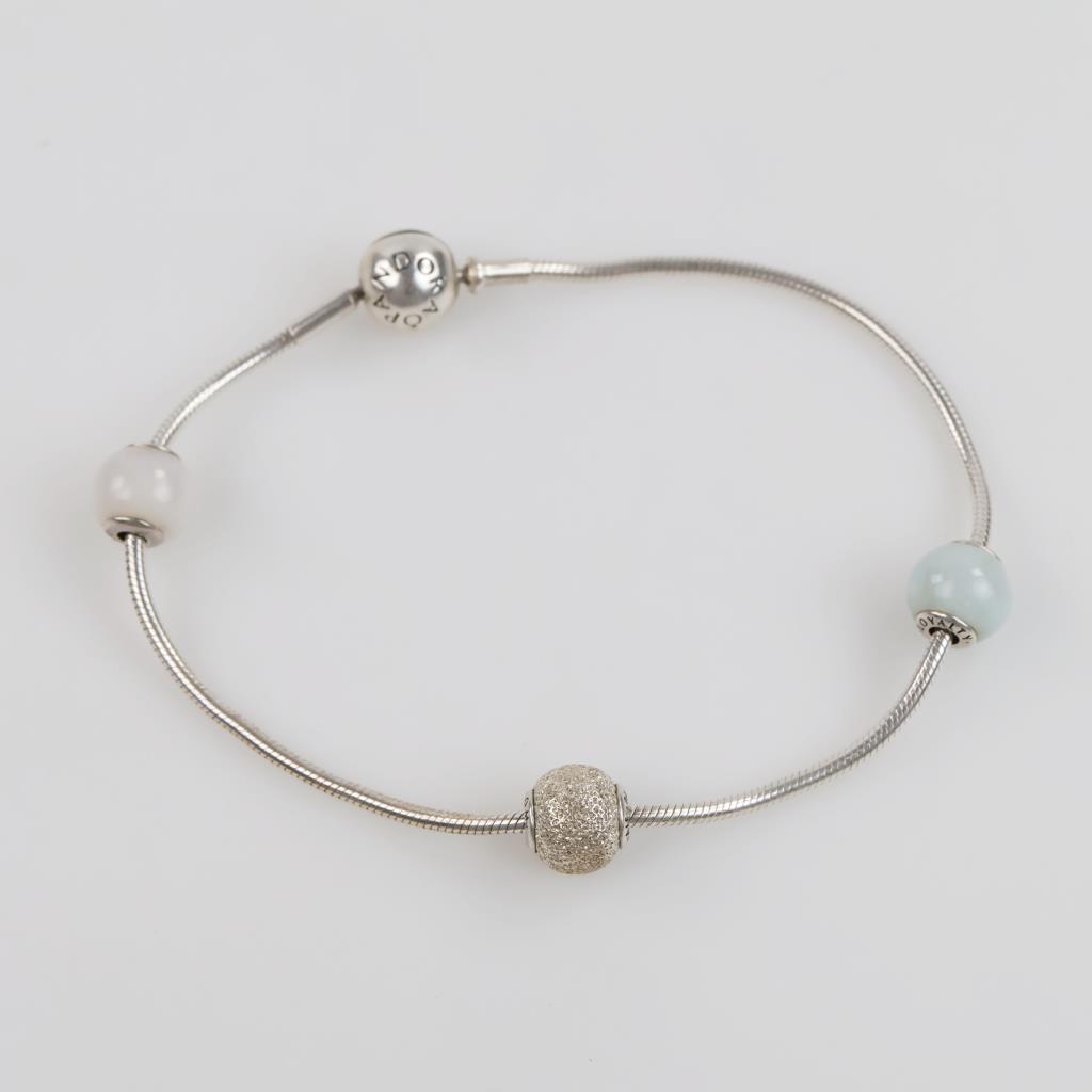 Pandora Silver "Loyalty, Wisdom, Hope" Beaded Bracelet