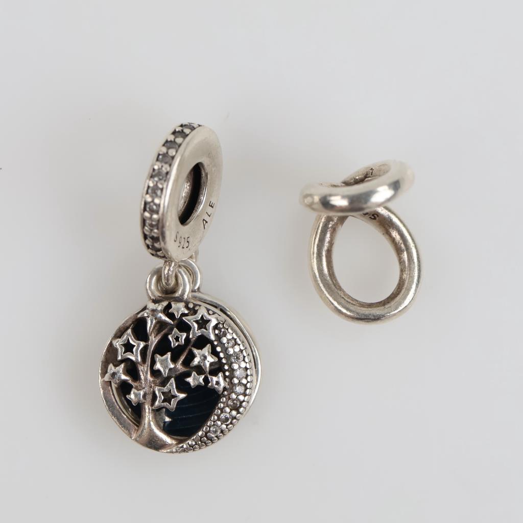 Pandora Sterling Silver Charms, 2 Pieces