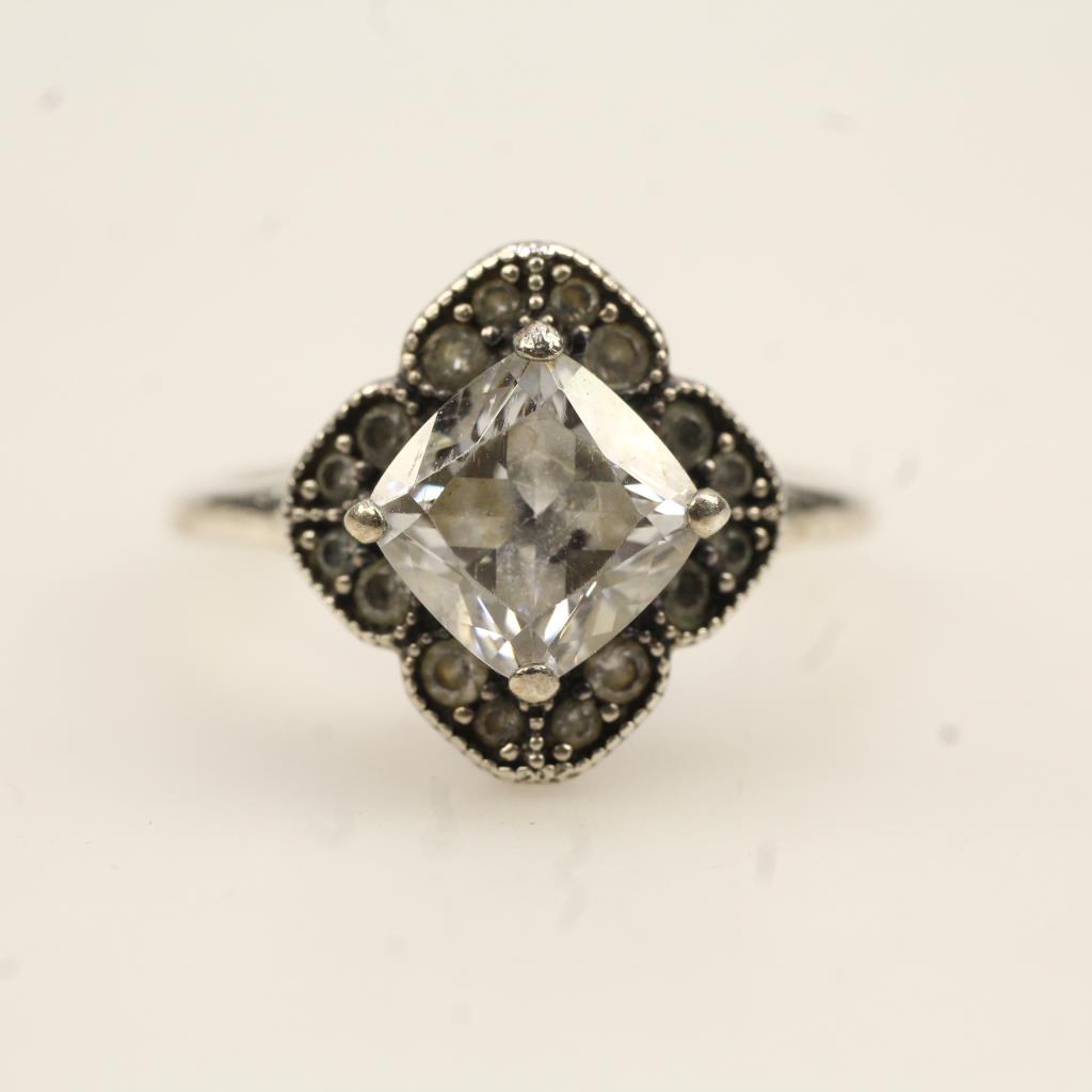 Pandora Sterling Silver Clear Stone Ring | Property Room