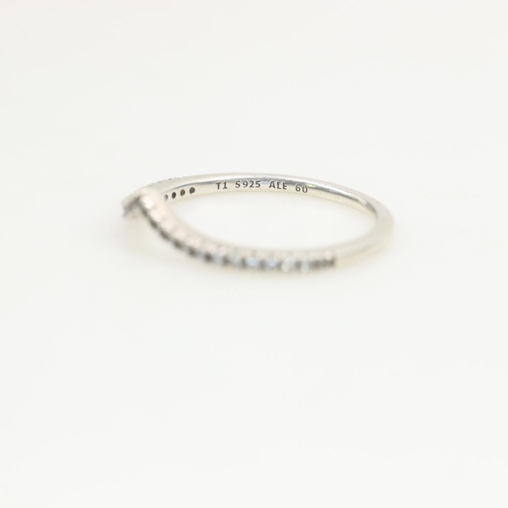 Pandora Sterling Silver Clear Stone Sparkling Wishbone Ring | Property Room