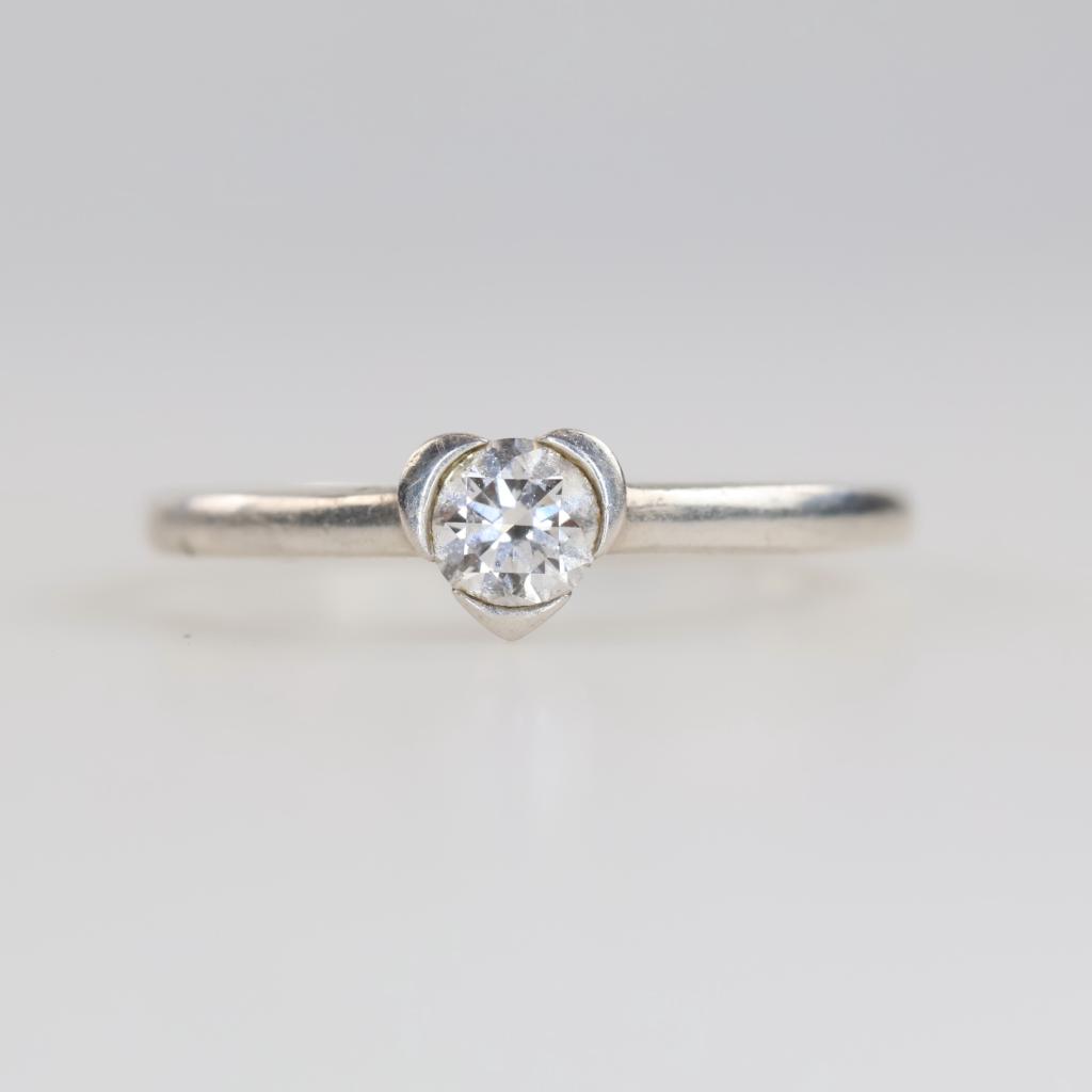 Pandora Sterling Silver Diamond Talisman Heart Ring