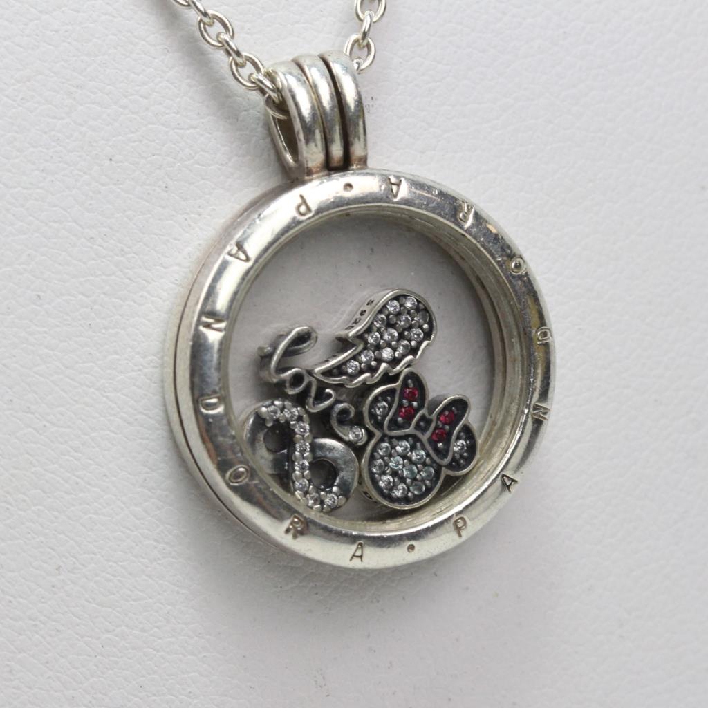 Pandora Sterling Silver Floating Locket Necklace Property Room