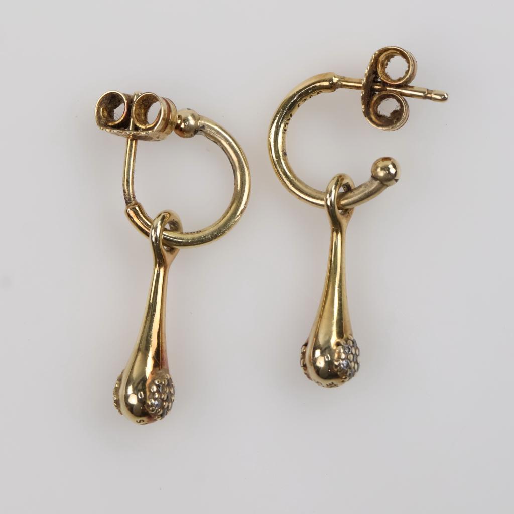 Pandora Sterling Silver GP Modern Love Pods Earrings