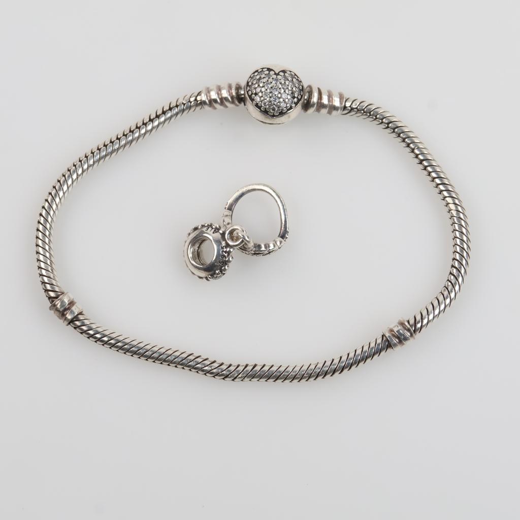 Pandora Sterling Silver Jewelry; 2 Pieces