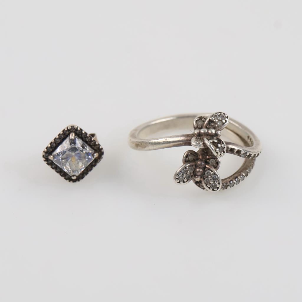 Pandora Sterling Silver Jewelry, 2 Pieces