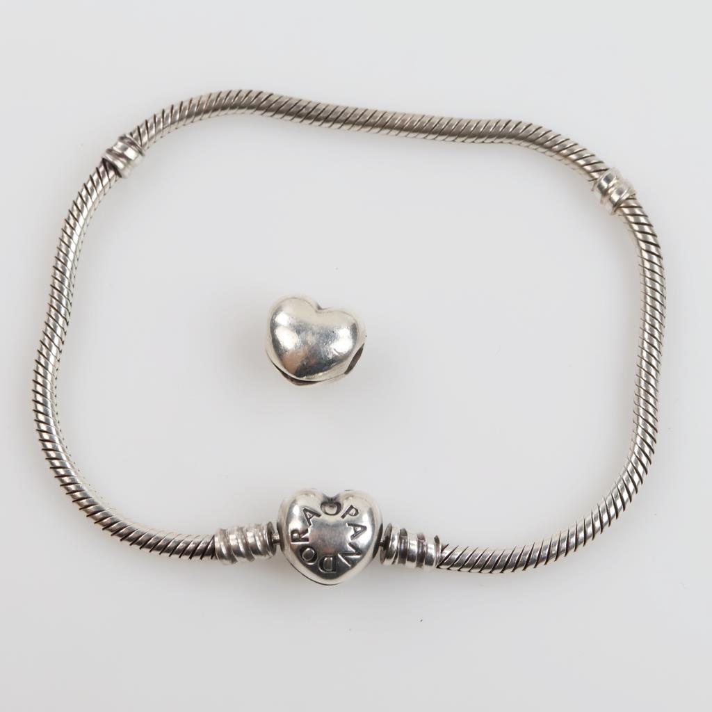 Pandora Sterling Silver Jewelry, 2 Pieces