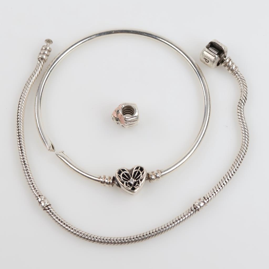 Pandora Sterling Silver Jewelry, 3 Pieces