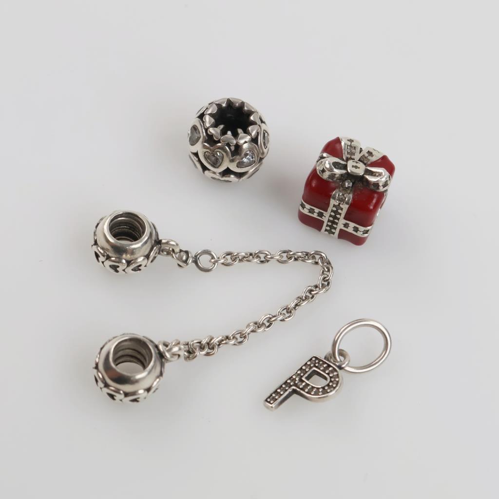 Pandora Sterling Silver Jewelry, 4 Charms