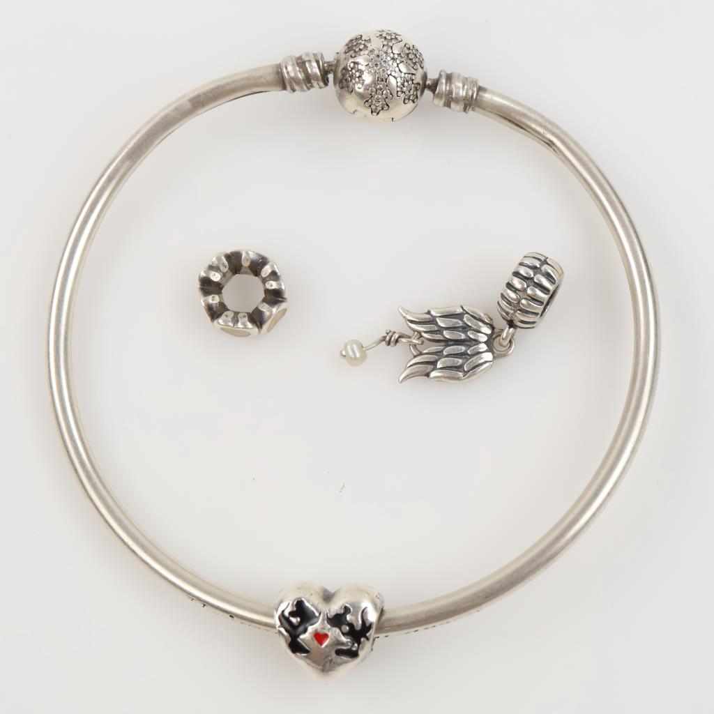 Pandora Sterling Silver Jewelry, 4 Pieces