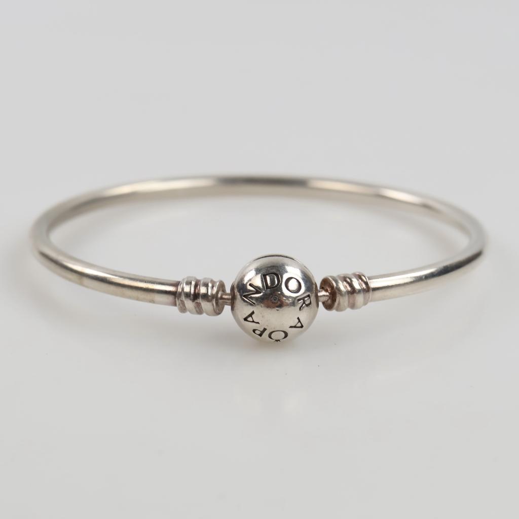Pandora Sterling Silver Moments Bangle Bracelet