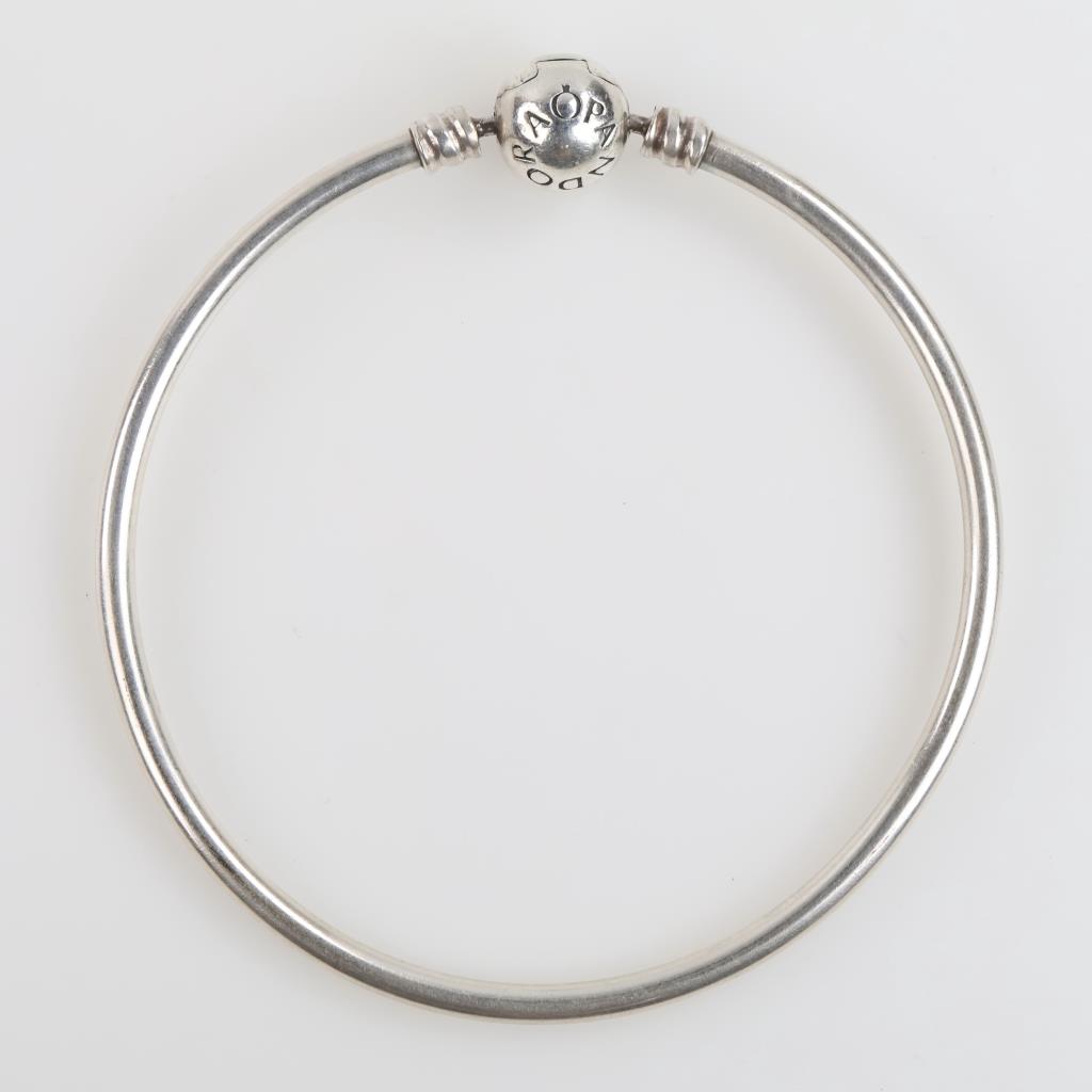 Pandora Sterling Silver Moments Bangle Bracelet