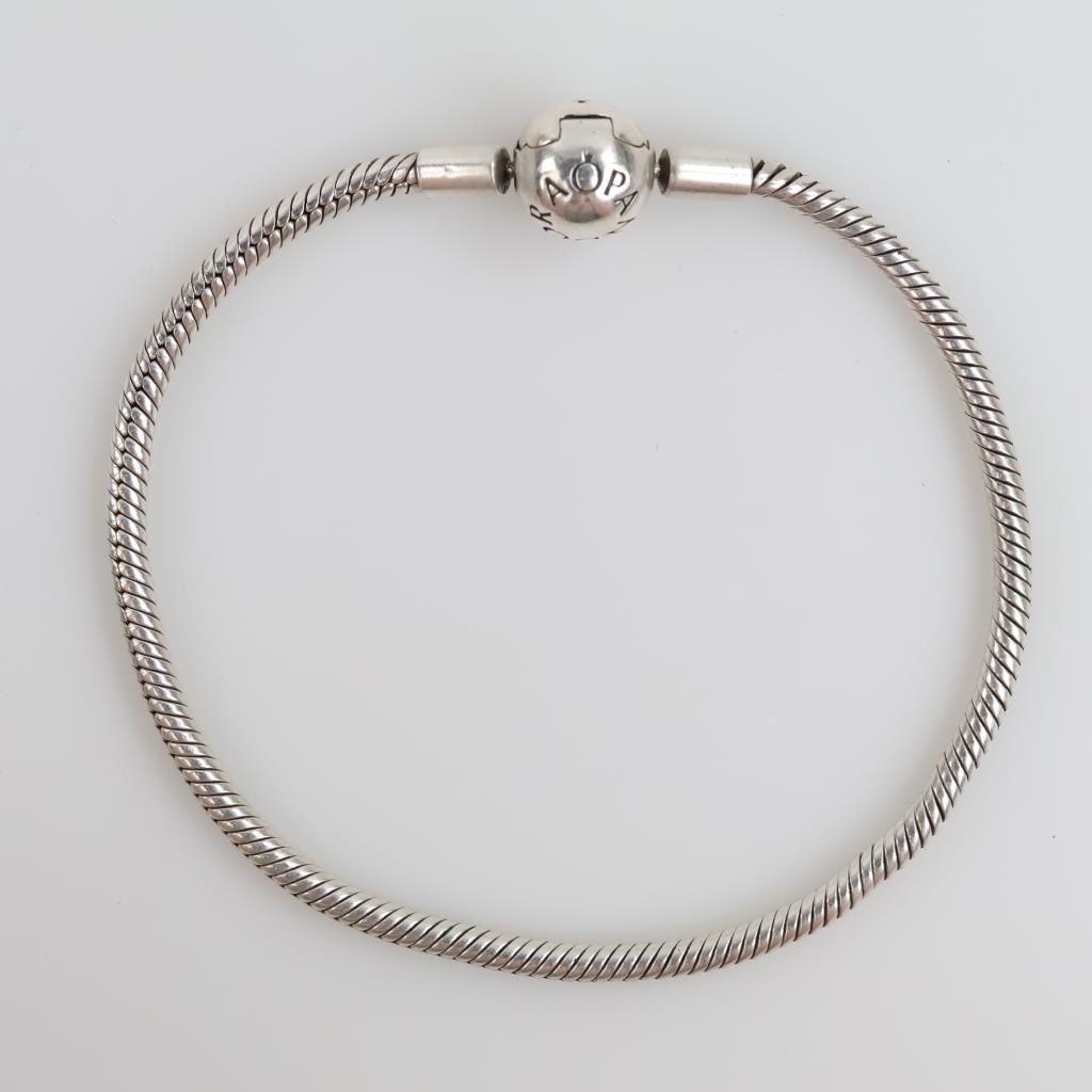 Pandora Sterling Silver Moments Snake Chain Bracelet