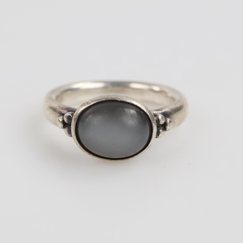 Pandora Sterling Silver Moonstone Oval Ring