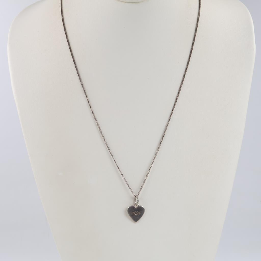Pandora Sterling Silver Necklace With Charm, 2 Pieces