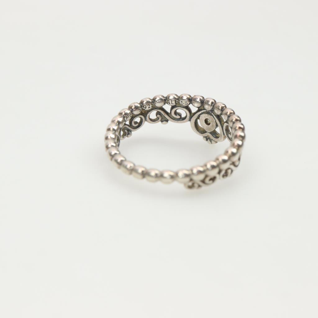 Pandora Sterling Silver Princess Tiara Crown Ring | Property Room