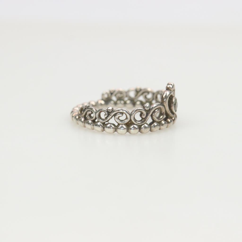 Pandora Sterling Silver Princess Tiara Crown Ring | Property Room