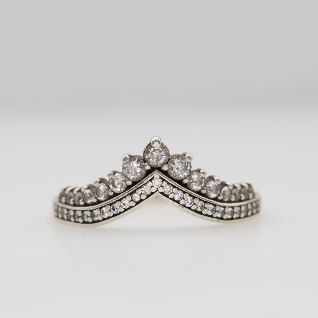 Pandora Sterling Silver Princess Wishbone Ring | Property Room