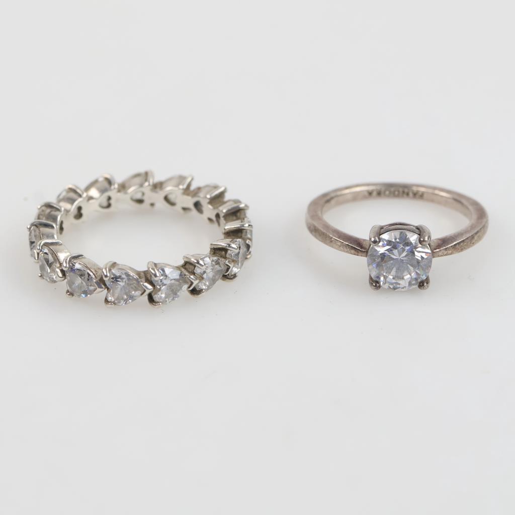 Pandora Sterling Silver Rings, 2 Pieces