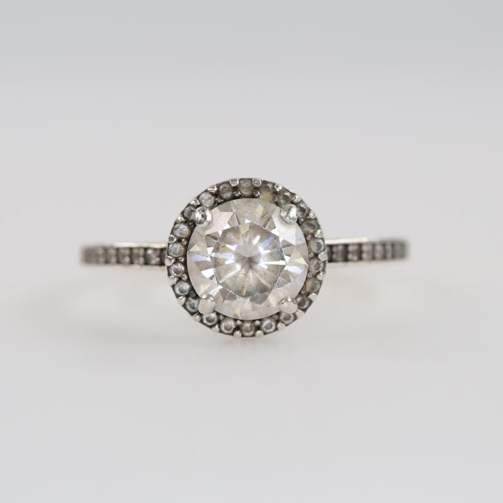 Pandora Sterling Silver Round Sparkle Ring