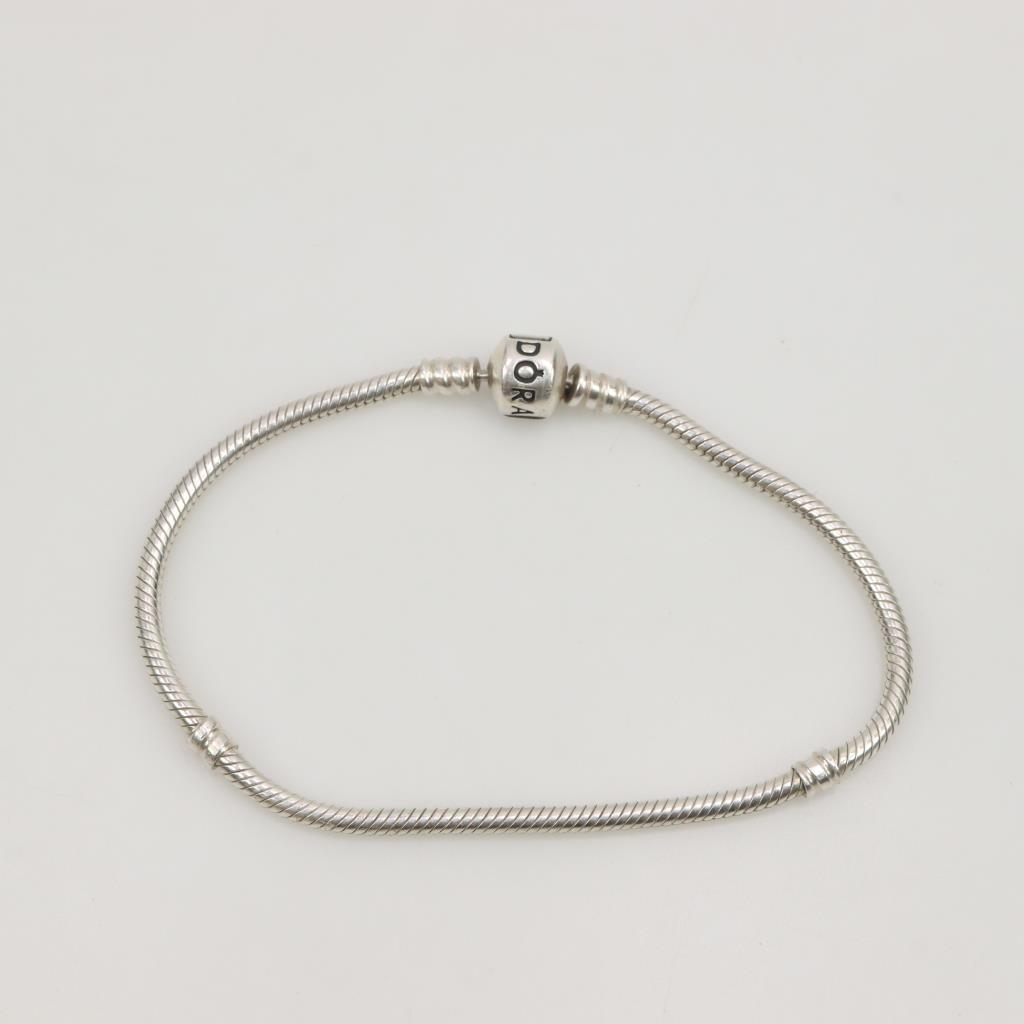 Charm Bracelet For Women Sterling Silver, Heart Clasp Snake Chain Bracelet Travel Charm Moments European Bracelet Jewelry Compatible With Pandora Charms, Gift For Her