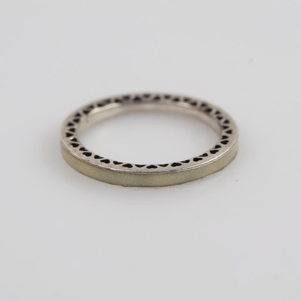 Pandora Sterling Silver Sparkle & Hearts Ring
