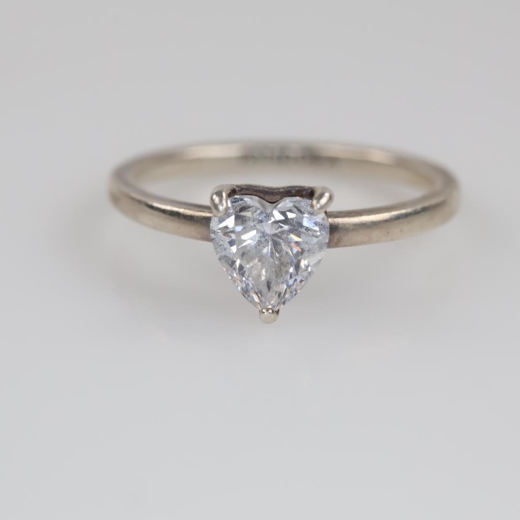 Pandora Sterling Silver Sparkling Heart Solitaire Ring