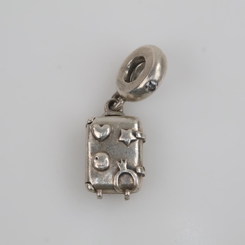Pandora Sterling Silver Suitcase Dangle Charm