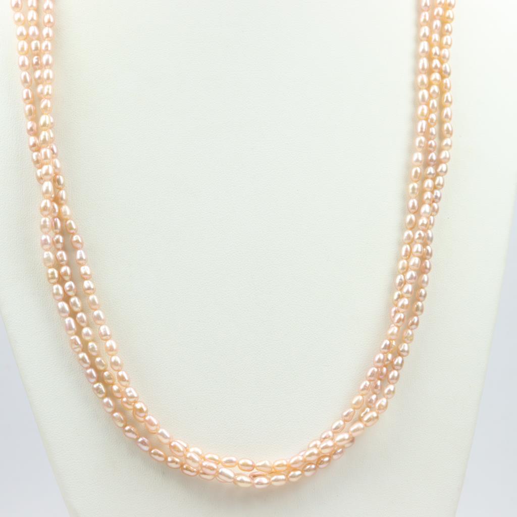 Pearl 3 Strand Necklace 14kt Gold Clasp Property Room
