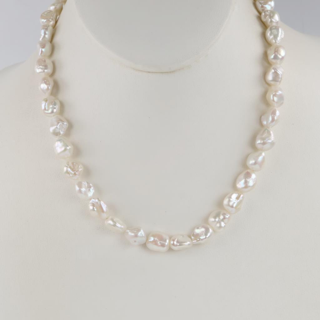 Pearl Necklace Sterling Silver Clasp