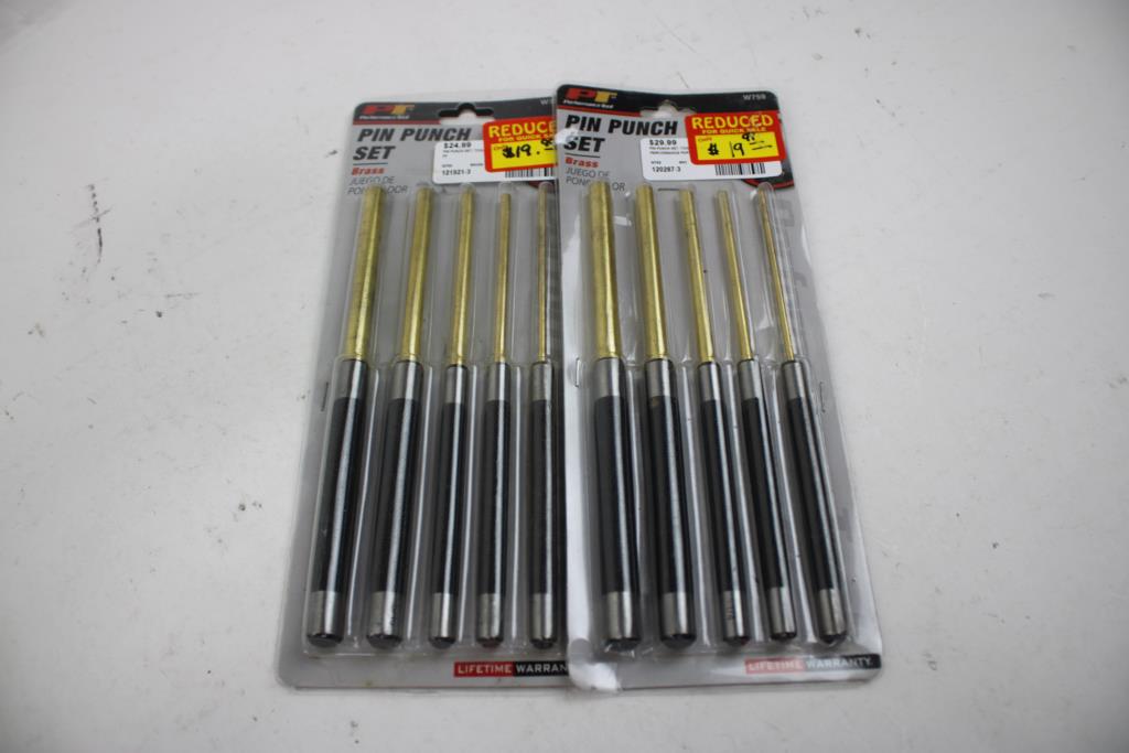 Performance Tool. Mayhew Brass Pin Punch Sets, 3 Pieces