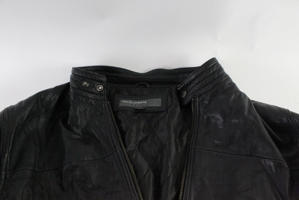 Perry Ellis Portfolio Leather Jacket Size Xl Property Room Perry Ellis Portfolio Leather Jacket Size Xl