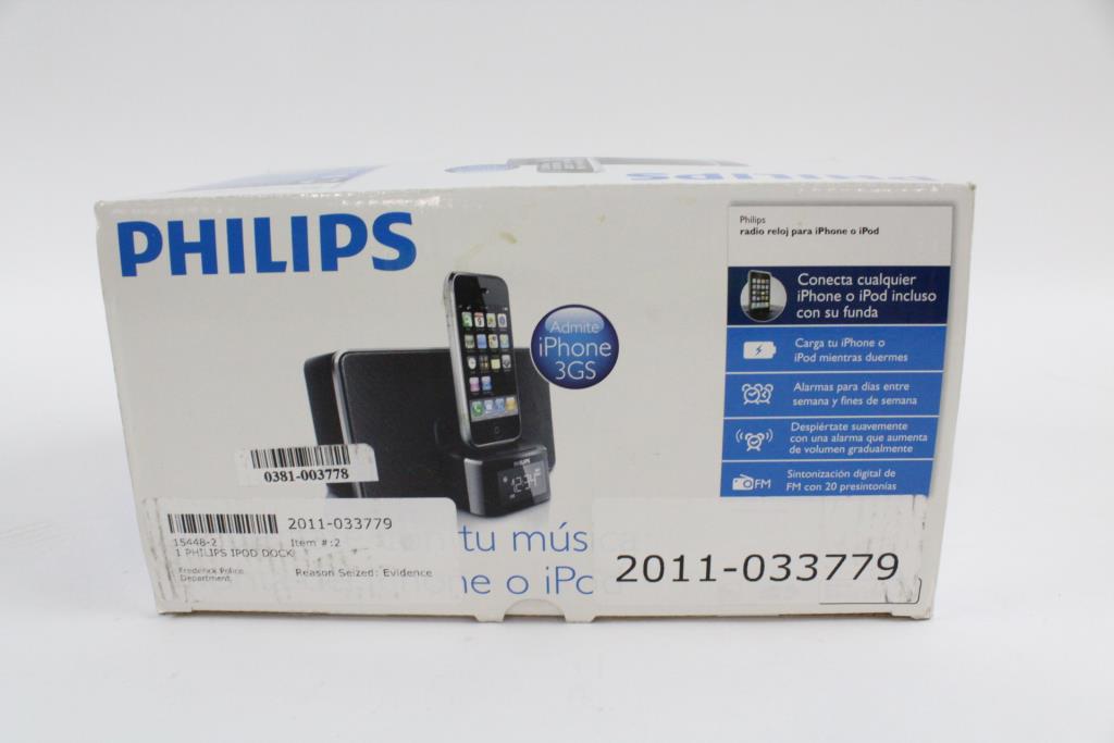 Philips 30Pin Clock Radio, For Apple IPhone And IPod Property Room