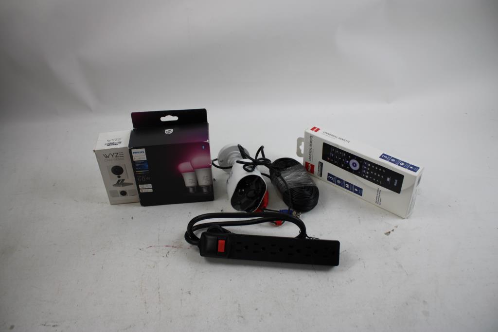 Philips Lightbulbs, WYZE Cam+Sense Monitor, RSA Universal Remote & More 6 Pieces