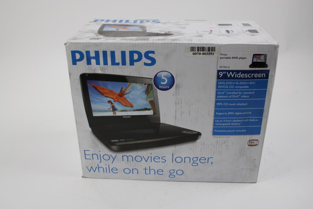 Philips Portable DVD Player, 9" Widescreen