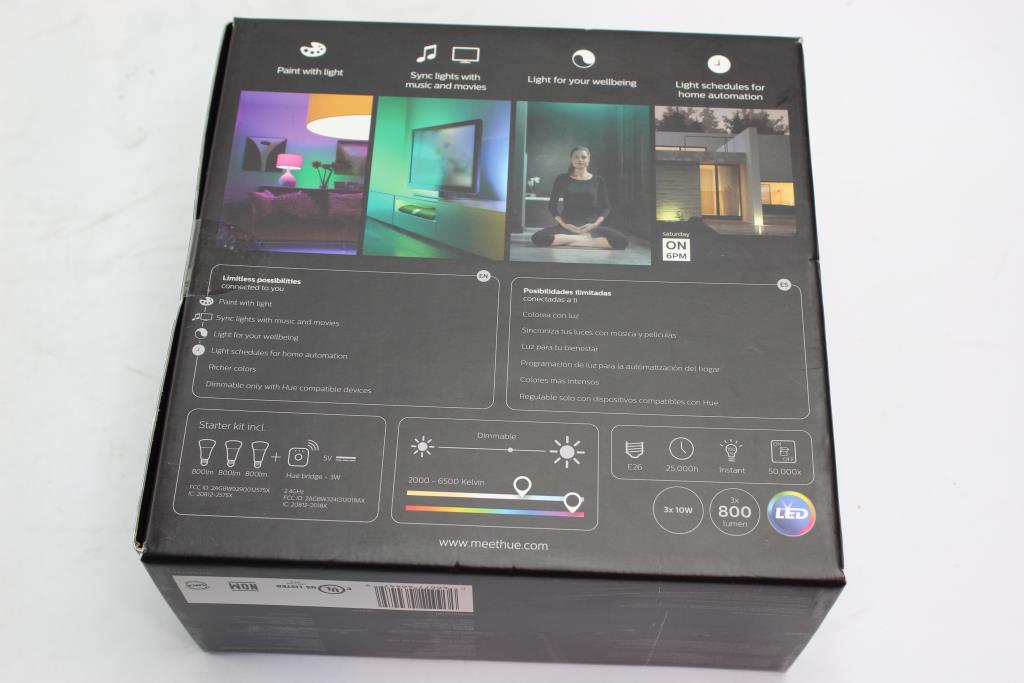 Philips White And Color Ambiance LED Light Starter Kit Property Room