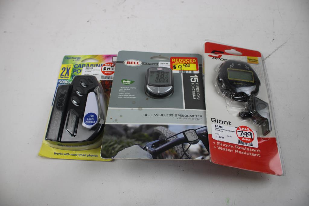 Phone Storage Bag, Finess Tracker, Sportsline Stop Watch And More, 5 Pieces