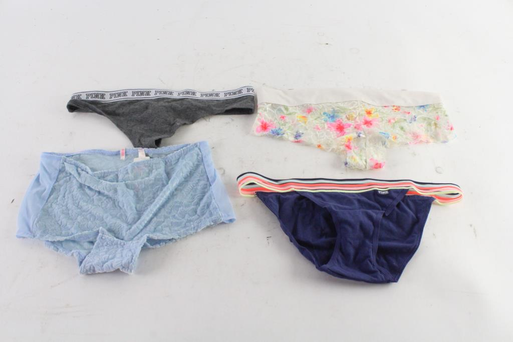 Pink By Victoria's Secret Panties, Size Small, 4 Pieces Property Room