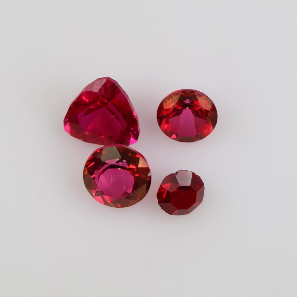 Pink Faceted Loose Jewelry Craft Stones, 4 Stones