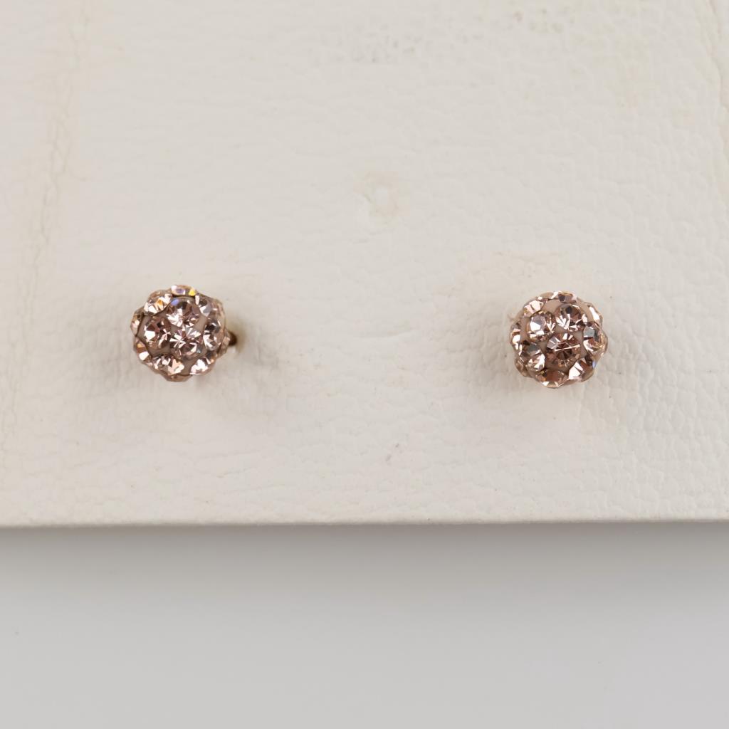 Pink Stone Fashion Stud Earrings