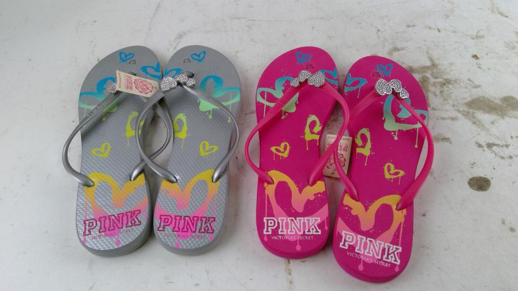 Pink Womens Flip Flops Size 9-10