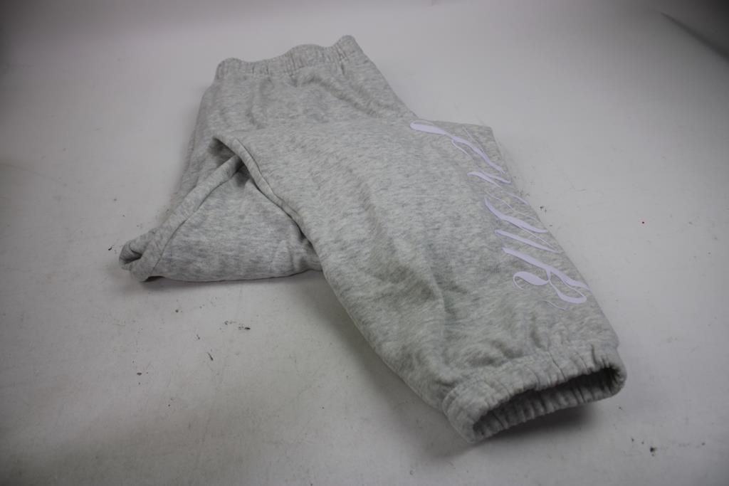 PINK Zip-Up Hoodie And High-Rise Sweats, White, XL, 2 Pieces