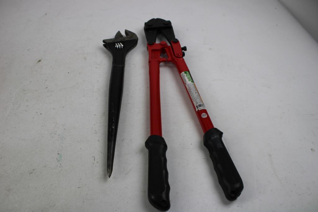 Pittsburgh 18" Bolt Cutter, Stanley 16 Oz Hammer, And More, 4 Pieces