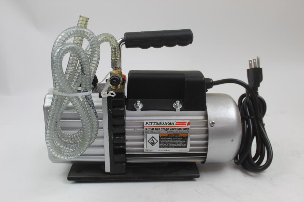 Pittsburgh Automotive 3 Cfm 2 Stage Vacuum Pump Property Room