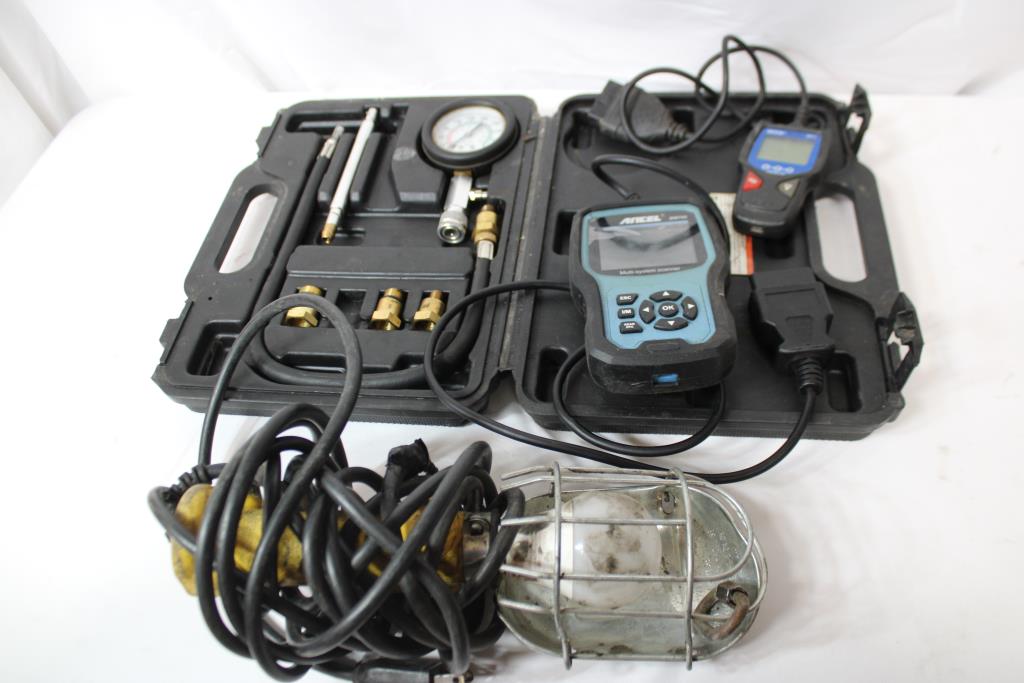 Pittsburgh Compression Test Kit, Ancel Multi-system Scanner, Innova Scanner, & Portable Corded Lamp