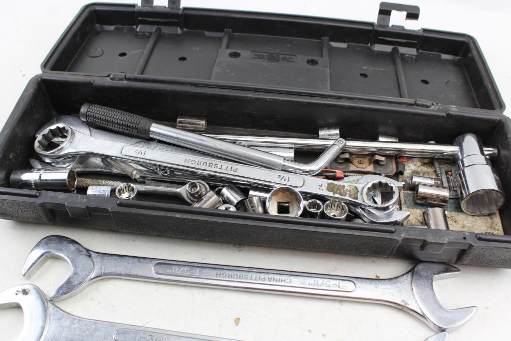 Pittsburgh Heavy Duty Wrenches, Pipe Wrench, Sockets And More 30+ Pieces Property Room