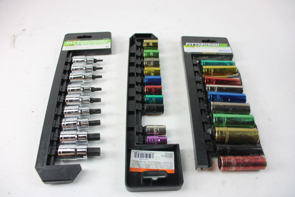 Pittsburgh Quick Disconnect Tool Set, Pittsburgh Socket Sets, And More, 5+ Pieces Property Room