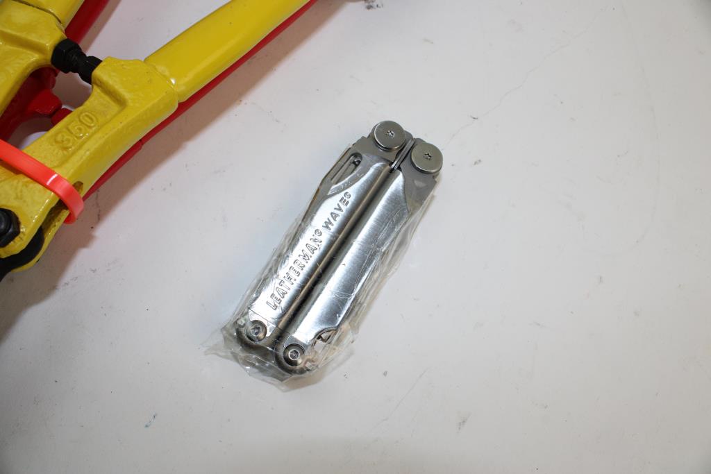Pittsburgh Socket Set, Leatherman Wave Multitool, & Bolt Cutters; 4