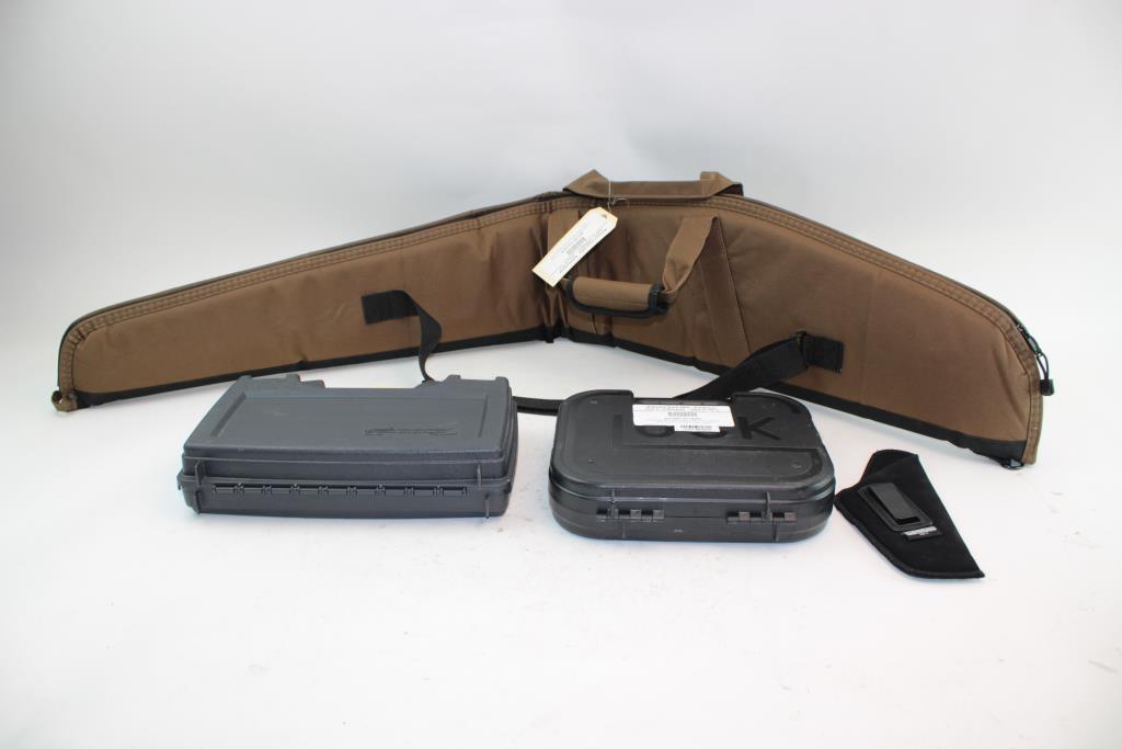 Plano & Lock Gun Cases & Allen Rifle Case; 3 Pieces Property Room