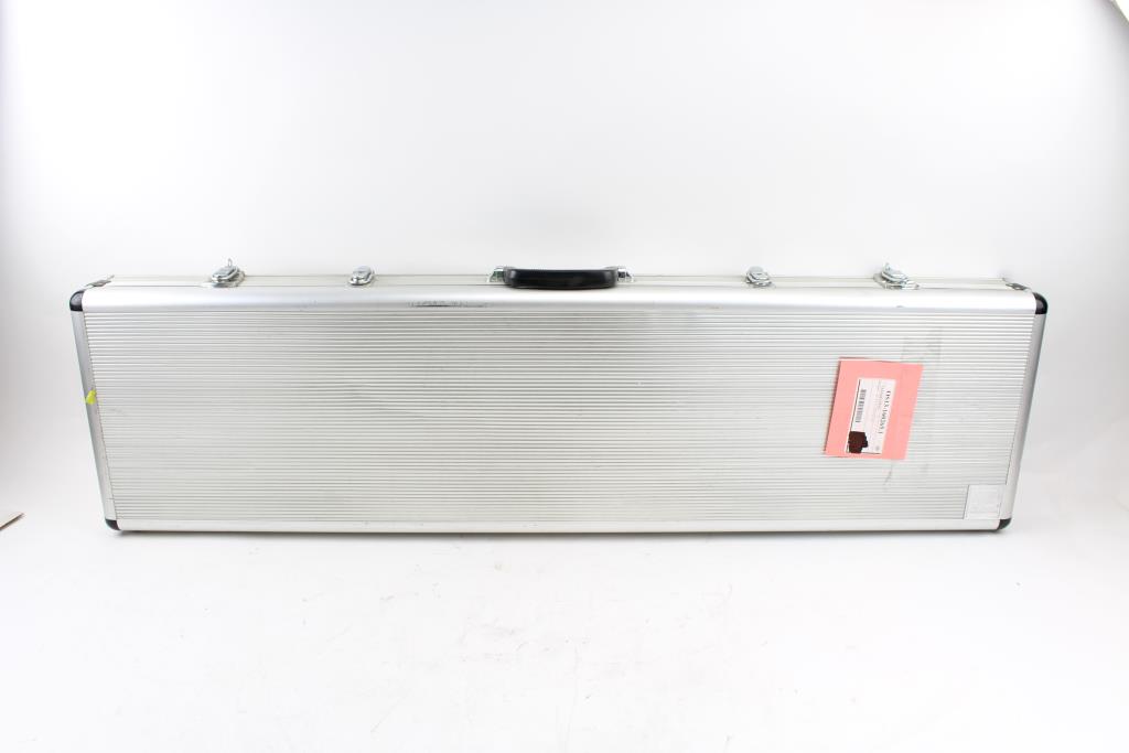 Silver Rifle Case Plano Outdoor Sytems Silver Aluminum Rifle Case | Property Room