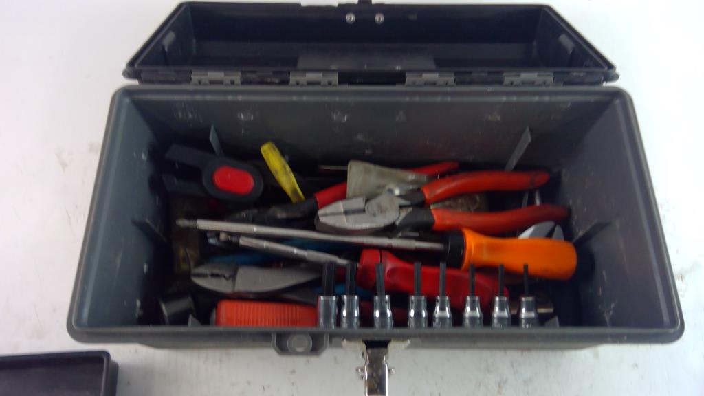 Plastic Tool Box With Tools, 10+ Pieces | Property Room